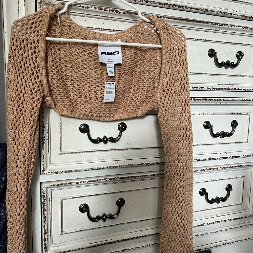 RSQ Tan Knit Shrug